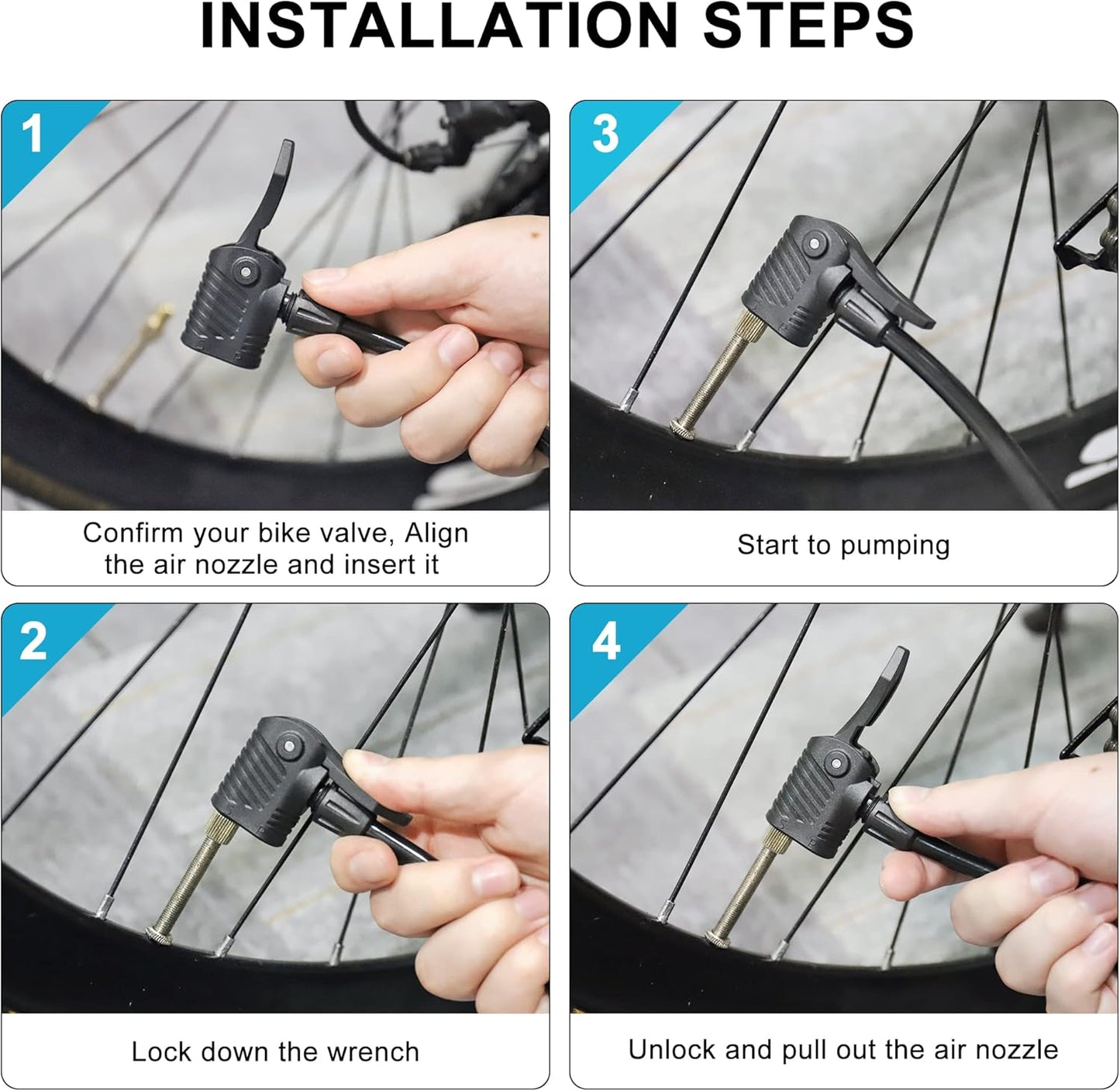 LYGZTing 160psi Dual Valve Bicycle Floor Pump – Portable Compact Design