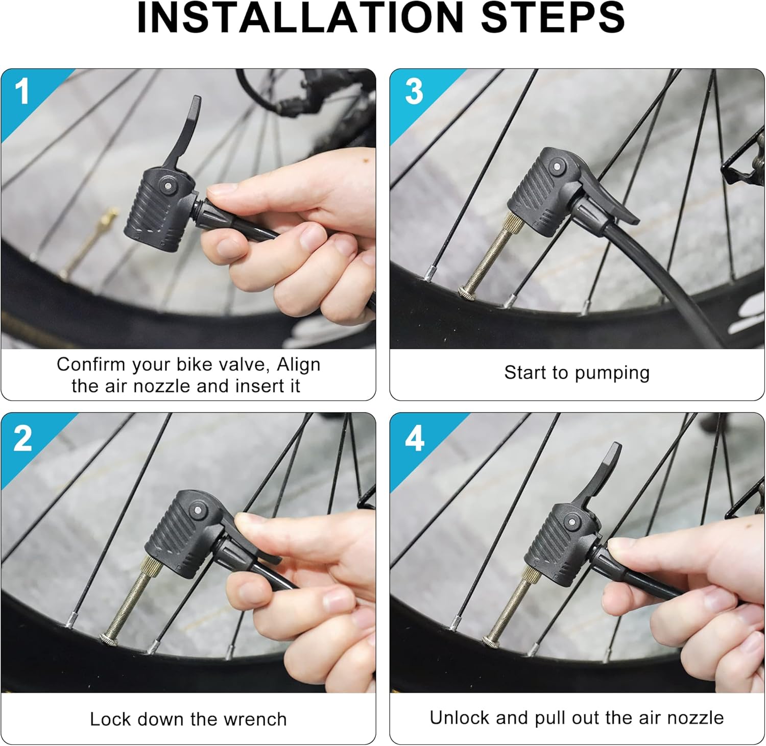 LYGZTing 160psi Dual Valve Bicycle Floor Pump – Portable Compact Design
