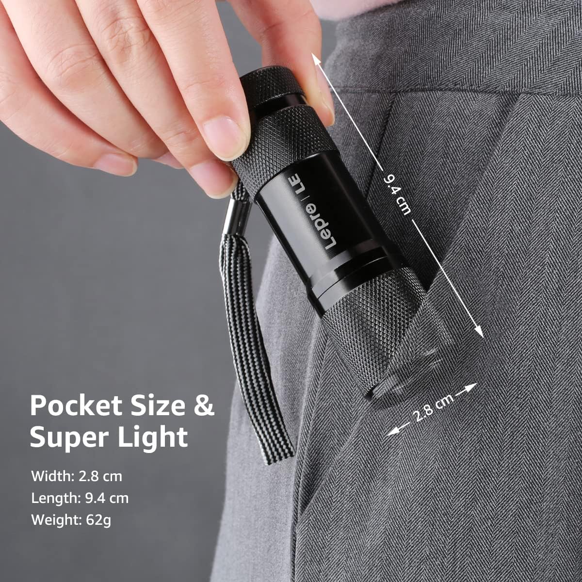 Lepro LE UV Torch 9 LED 395nm Ultraviolet Flashlight Blacklight Detector for Pet Urine Stain Bed Bugs