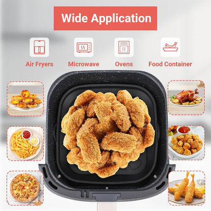 Alyvisun Silicone Air Fryer Liner Set 2-Piece 21 cm Reusable Foldable