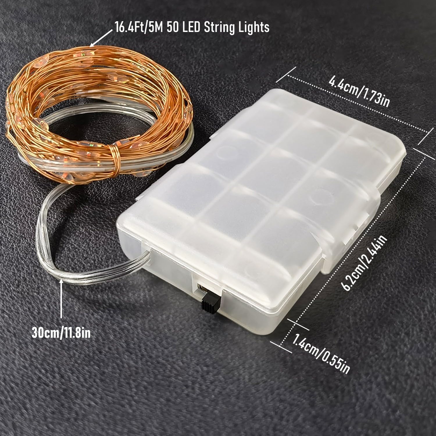 RUICHEN TB-5M50L Fairy String Lights 50 LED 5m