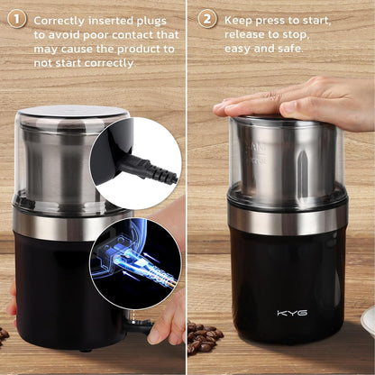 KYG M200B Electric Coffee Grinder 300W