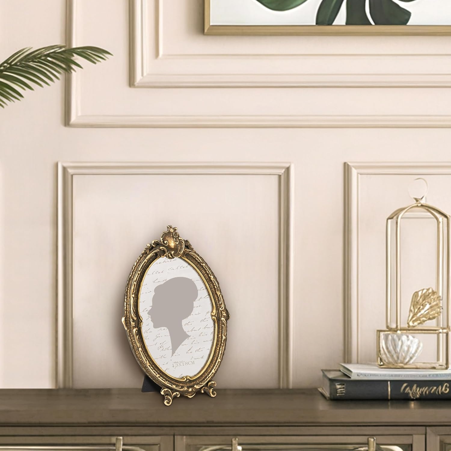 Sunlit Vintage Oval Picture Frame 5x7 Bronze, Brushed Finish