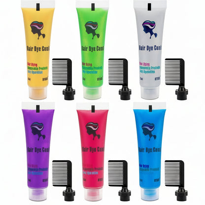 Byhoo Temporary Hair Color Comb 6-Pack Multicolor