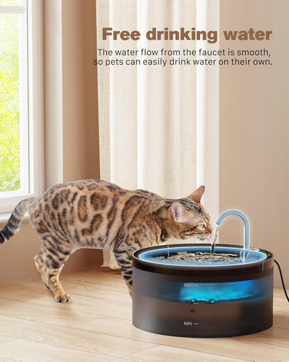 BEMOONY 3.2L Cat Water Fountain – Quiet Automatic Pet Drinking Dispenser