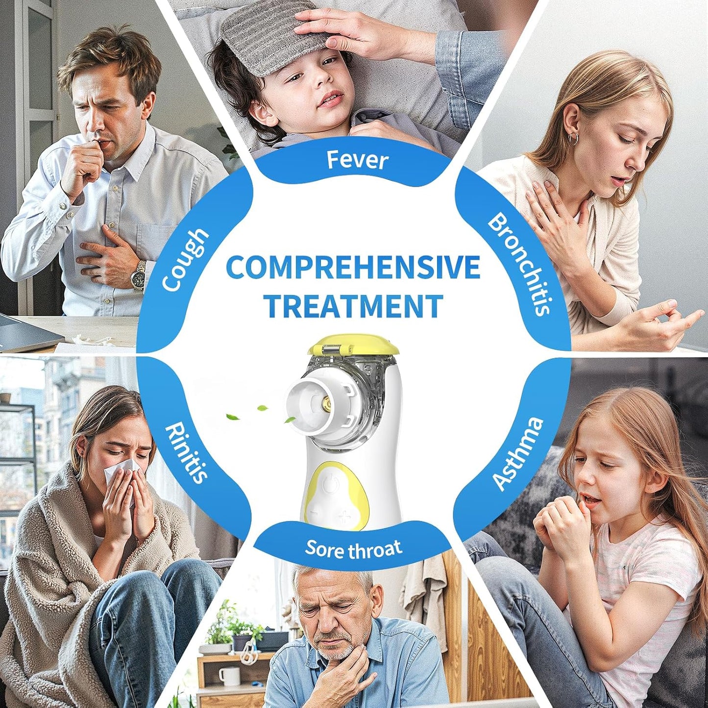 FEELLIFE Air Kids Portable Mesh Nebuliser Machine Silent Handheld Inhaler