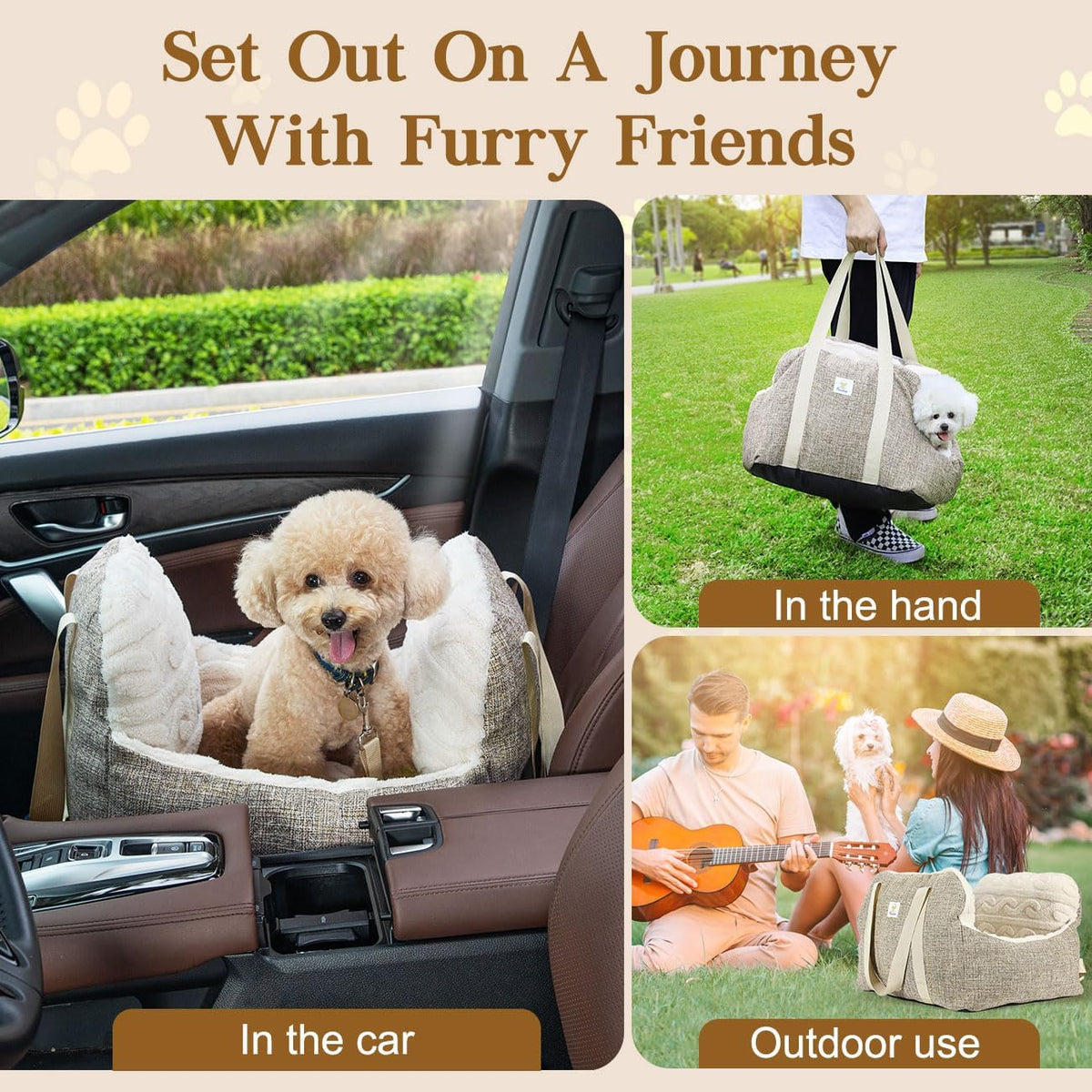 Pawaboo HDFVXC Dog Booster Car Seat