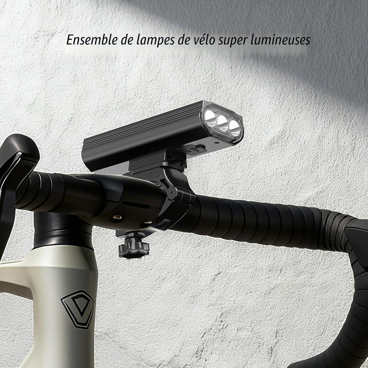 OLDBER BQ211-B Rechargeable Bicycle Light Set 1200LM Black