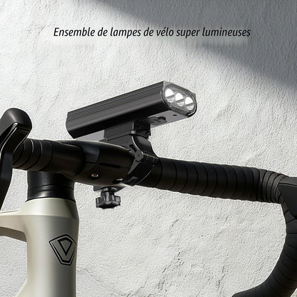 OLDBER BQ211-B Rechargeable Bicycle Light Set 1200LM Black
