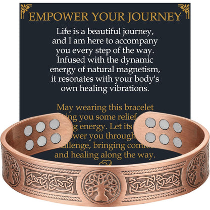 Jecanori 18X Strength Men's Magnetic Copper Bracelet – 3800 Gauss