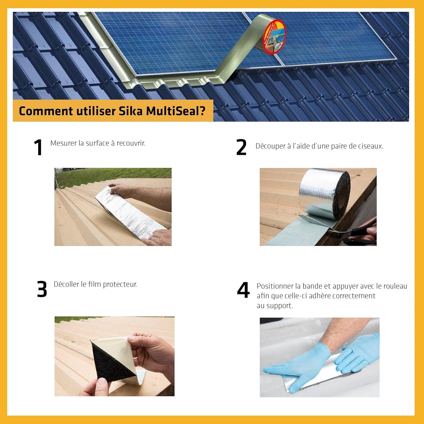 Sika Multiseal 82813 Self‑Adhesive Cold Tape Silver 150mm × 10 m