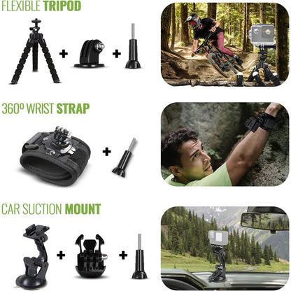 DigiNerds 50-in-1 Action Camera Accessory Kit for GoPro, Insta360, DJI