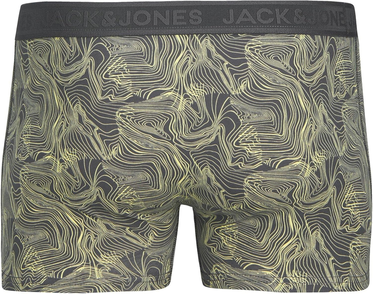 JACK & JONES Men's Jaccameron 5-Pack Cotton Blend Boxer Trunks - Soft & Stretchy
