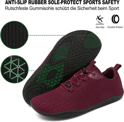 Geweo Unisex Barefoot Running Shoes – Lightweight Breathable Minimalist Design