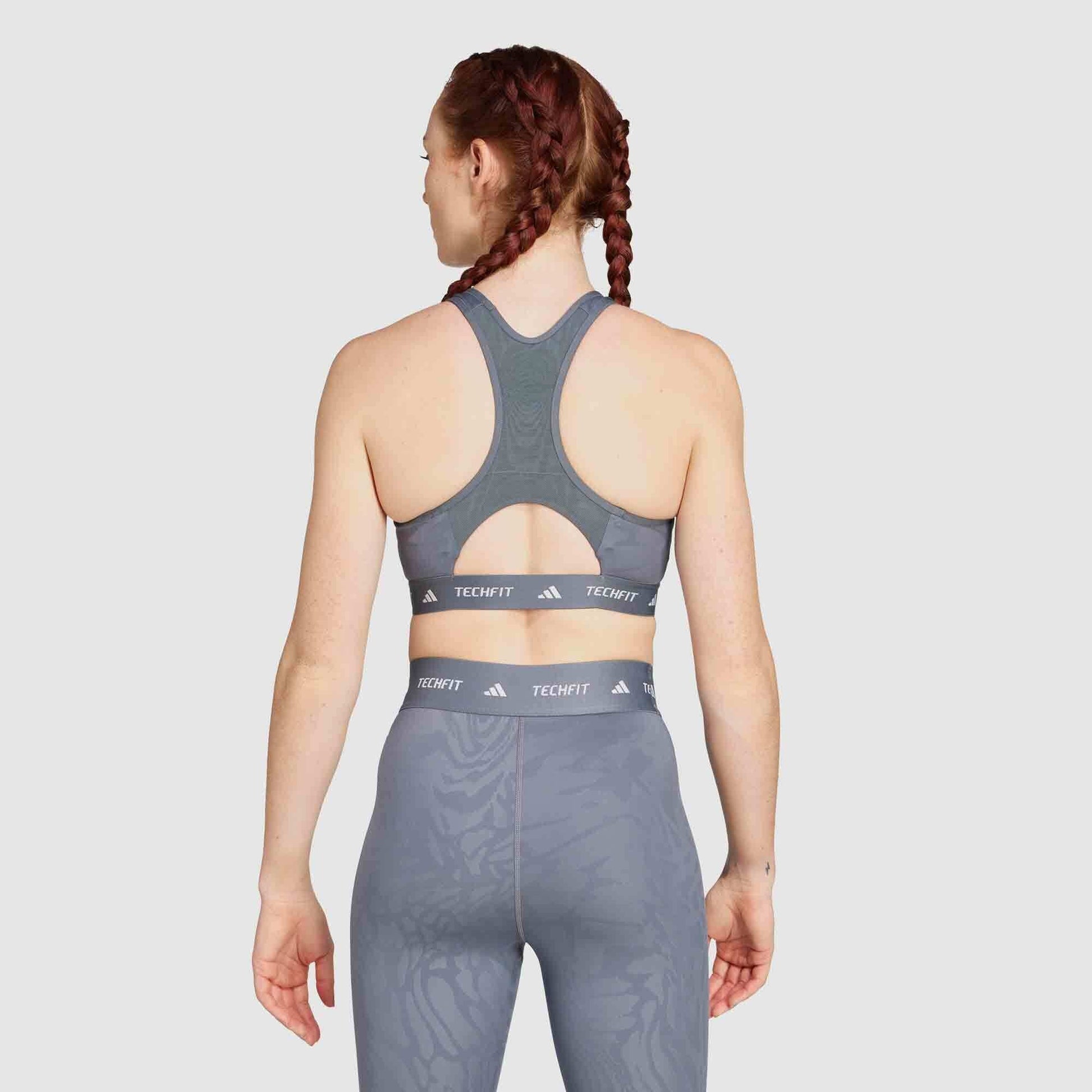 adidas Women's TechFit Medium Support Workout Crop Top for Active Performance
