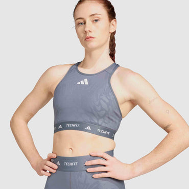 adidas Women's TechFit Medium Support Workout Crop Top for Active Performance