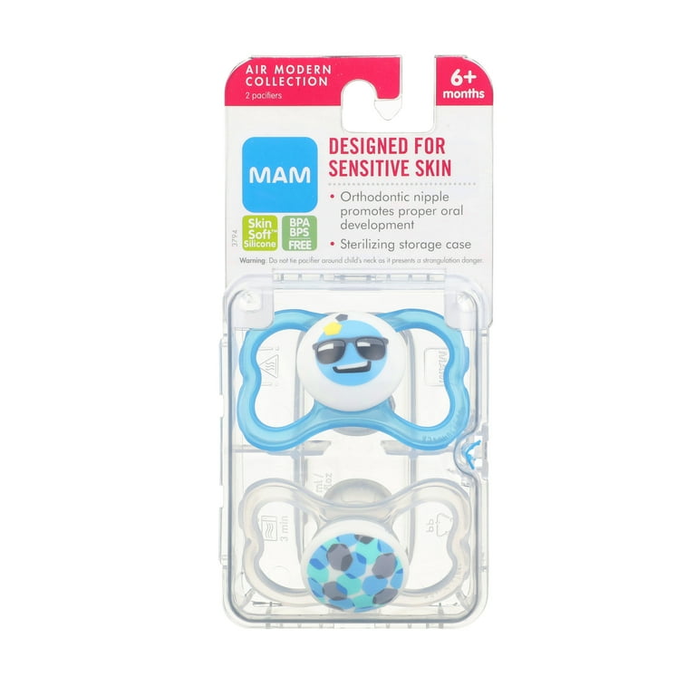 MAM Sensitive Skin Pacifiers: Ultra-Lightweight Silicone for Breastfed Babies, 6+ Months