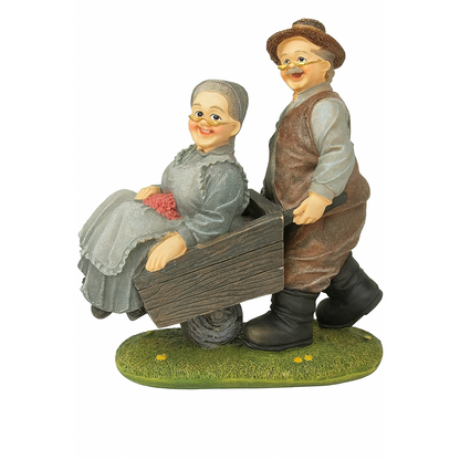 Polyresin Old Couple Show Piece Idol Statue Showpiece for Home Decor Decoration