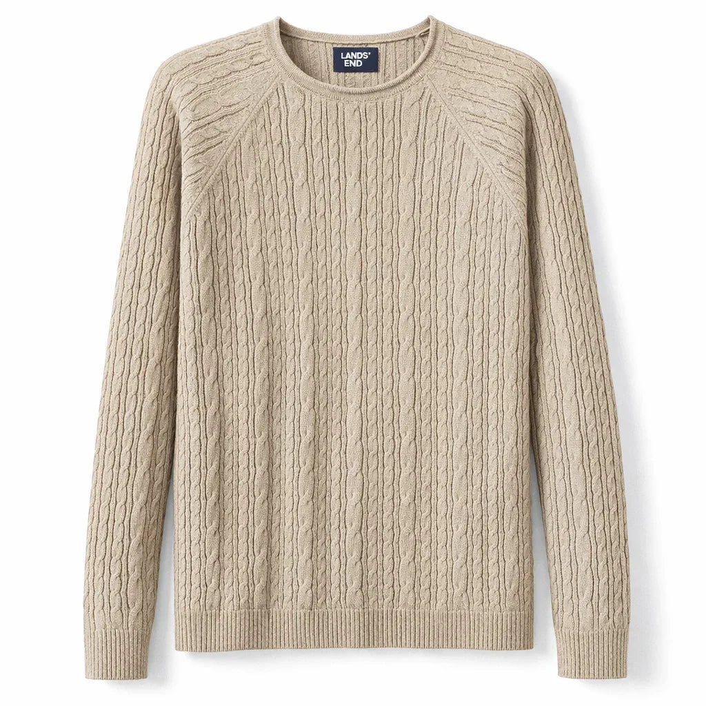 Lands’ End Classic Cable-Knit Sweater - Gomix Brands Outlet