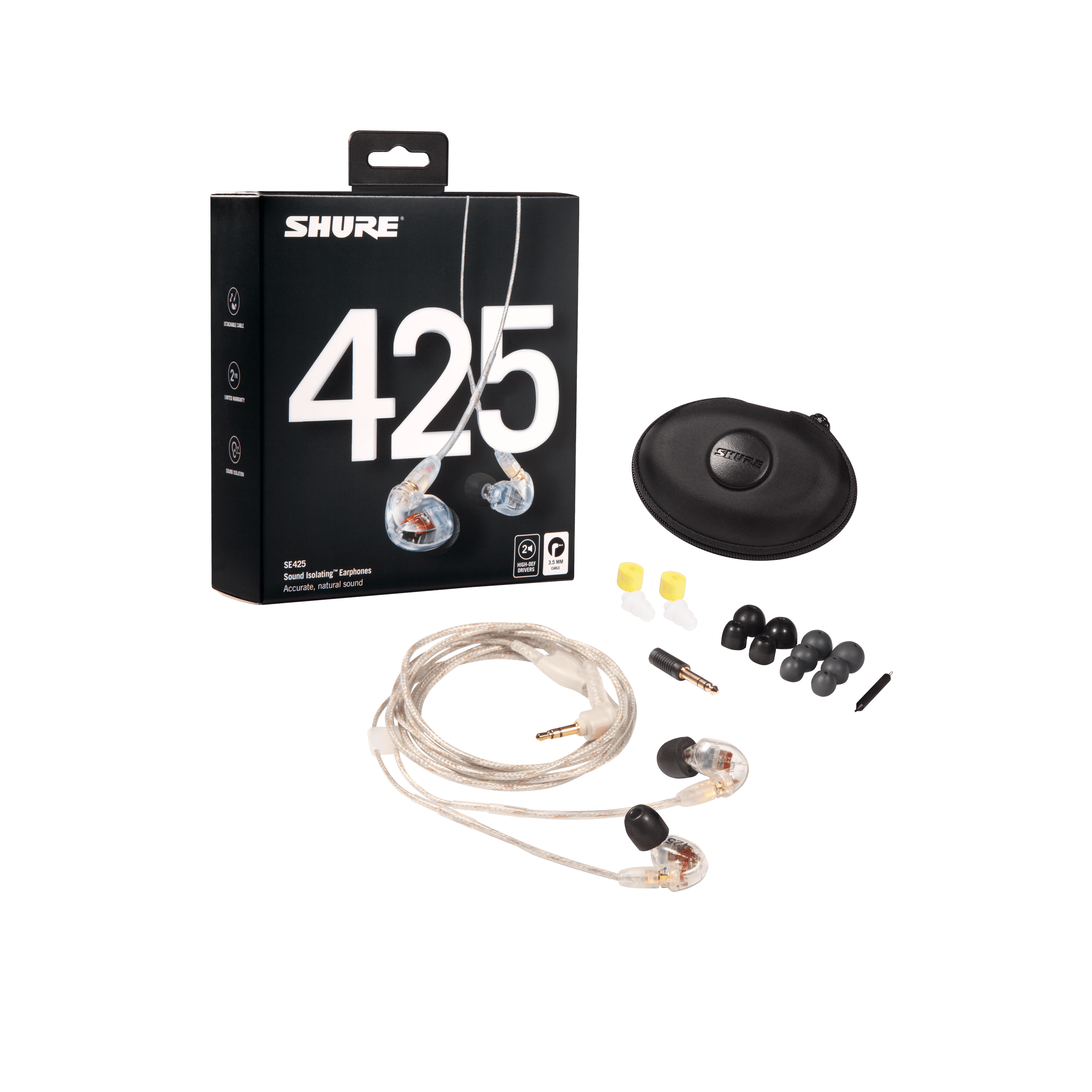 Shure SE425 Pro Sound Isolating Earphones with Dual High-Definition Drivers