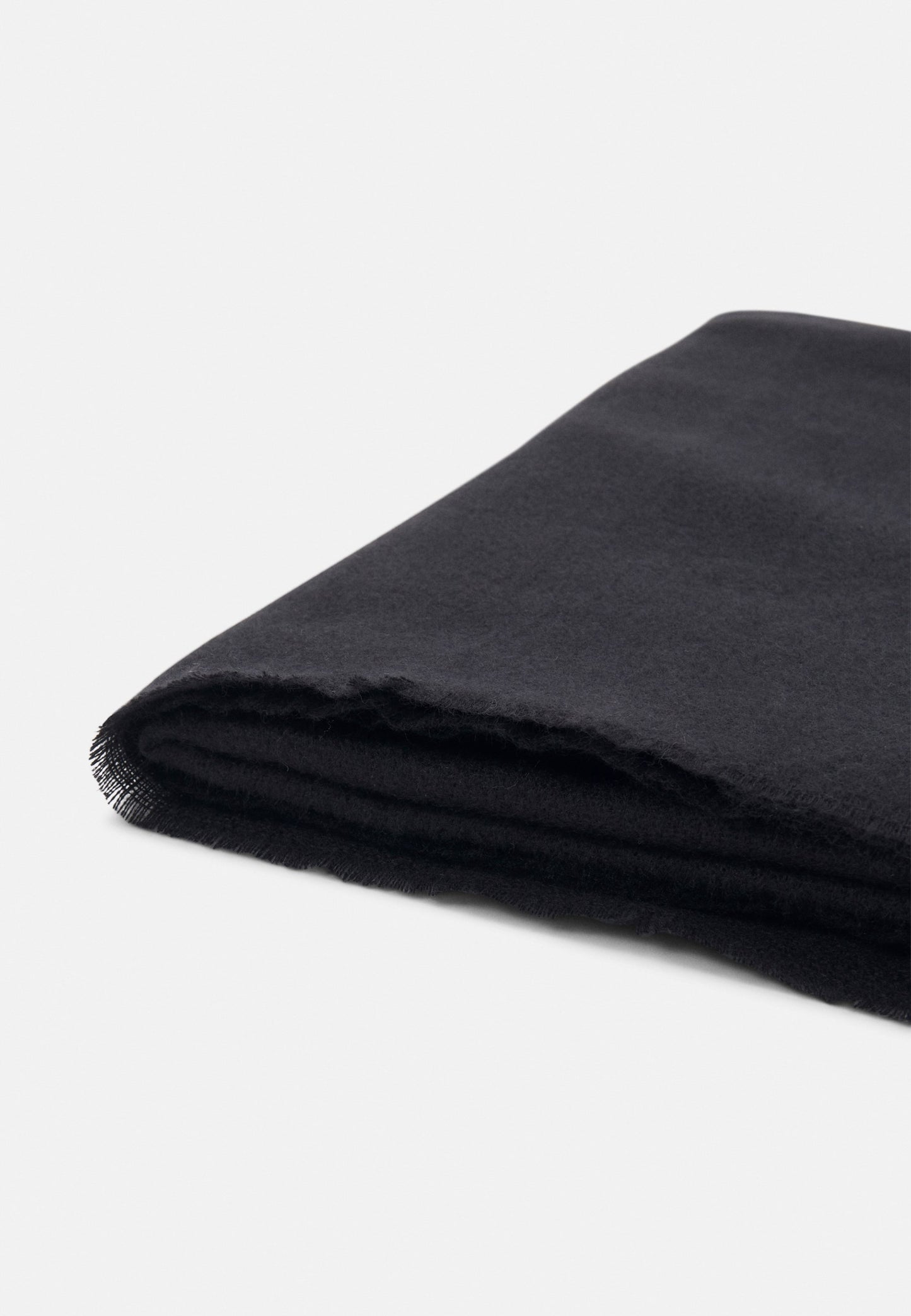 Zign Timeless Black Polyester Scarf with Fringes - Versatile One Size Accessory