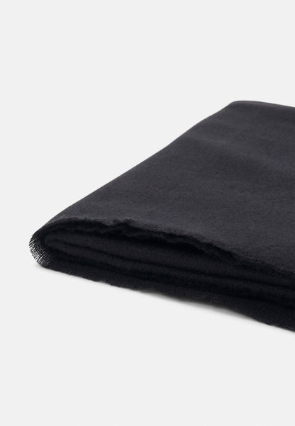 Zign Timeless Black Polyester Scarf with Fringes - Versatile One Size Accessory