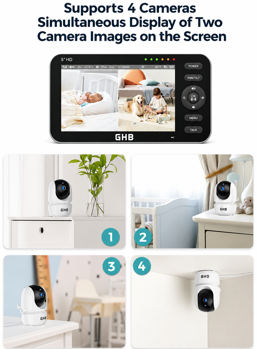 GHB Additional Baby Monitor Camera for SM50B 720p