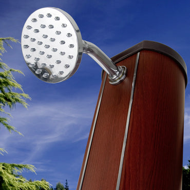 GRE 32-Liter Wood-Look Solar Shower, Foot Faucet, Outdoor Pool Garden