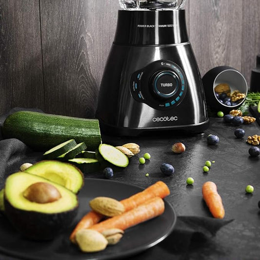 Powerful Cecotec 4101 Power Titanium 2500MAX Pro Kitchen Blender for Smoothies