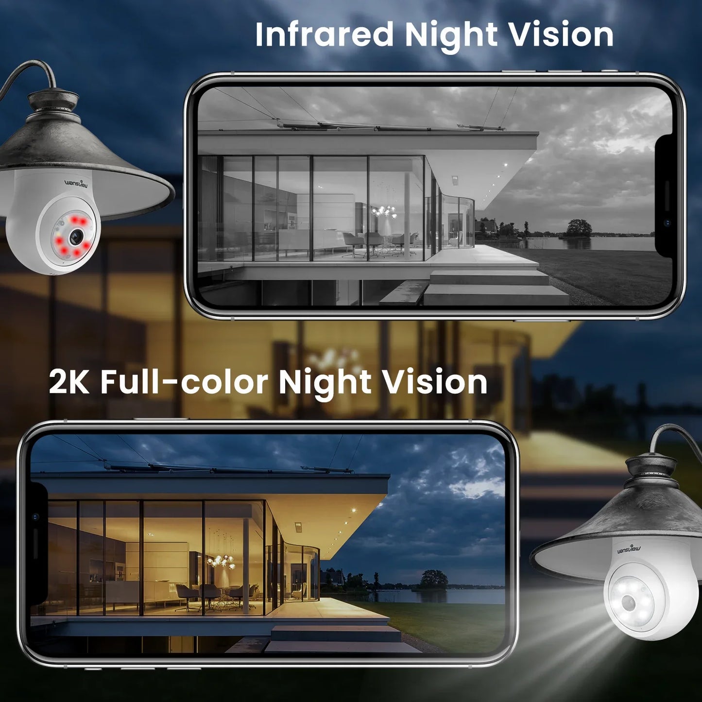 Wansview G6 2K HD Light Bulb Security Camera with Color Night Vision - Gomix Brands Outlet
