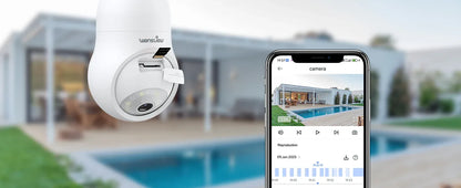 Wansview G6 2K HD Light Bulb Security Camera with Color Night Vision - Gomix Brands Outlet