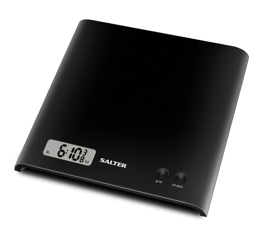 Salter Digital Kitchen Scale - Precise Black Food Weighing with Add & Weigh