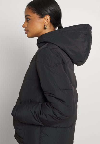 Noisy May Women's NMDALCON Black Padded Hooded Winter Jacket