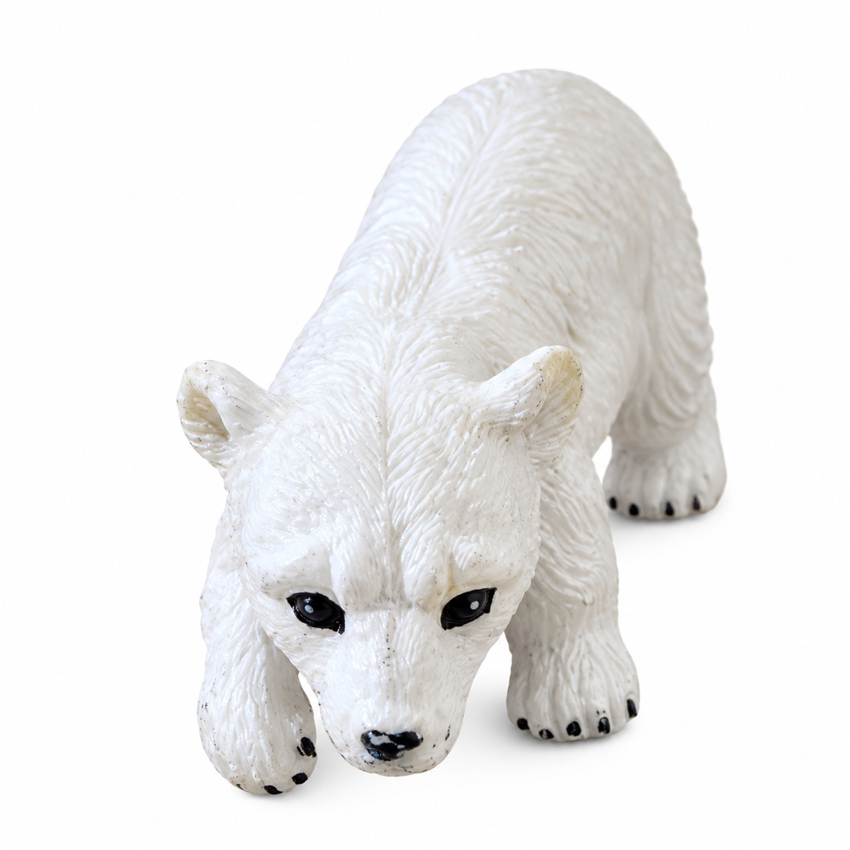 White Polar Bear Figurine – Realistic Wild Animal Toy