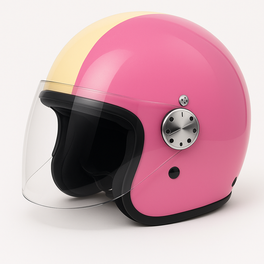 Vito Matte Pink Open-Face Jet Scooter Helmet - DOT Certified Protection