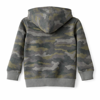Cat & Jack Boys Green Camouflage Hoodie with Zip