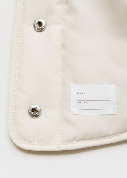 MANGO Cozy Newborn Quilted Baby-Collar Coat with Elastic Cuffs & Front Buttons