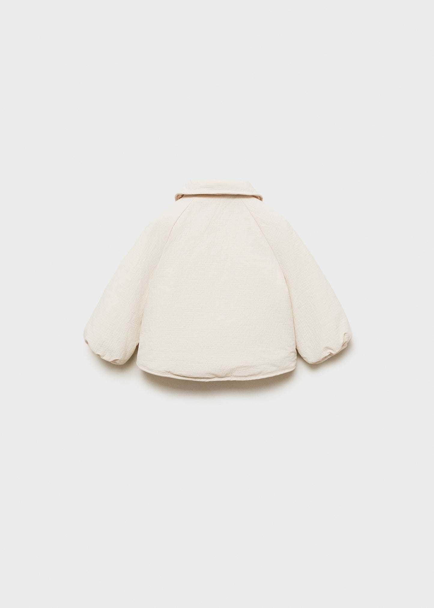 MANGO Cozy Newborn Quilted Baby-Collar Coat with Elastic Cuffs & Front Buttons