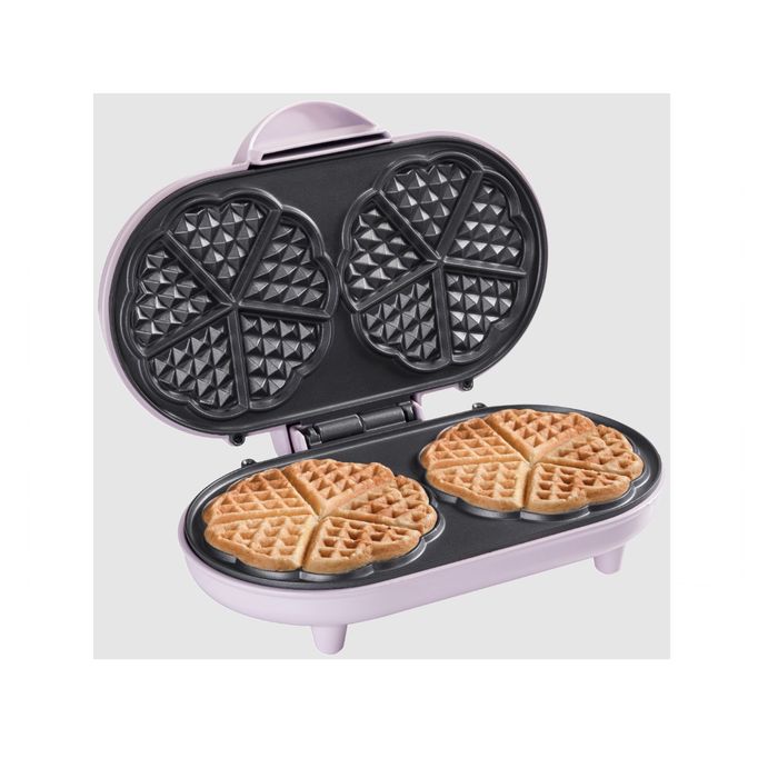 BESTRON ADWM1000P Heart‑Shaped Waffle Maker 1200W 10‑Piece