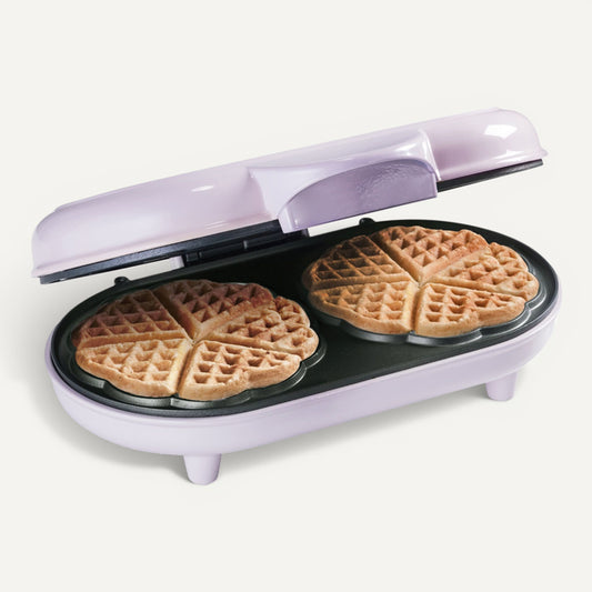 BESTRON ADWM1000P Heart‑Shaped Waffle Maker 1200W 10‑Piece