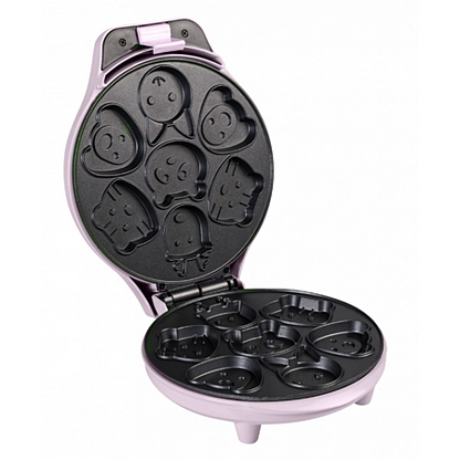 Bestron Pink Animal Shape Waffle Maker 700W for Fun Kids Breakfasts