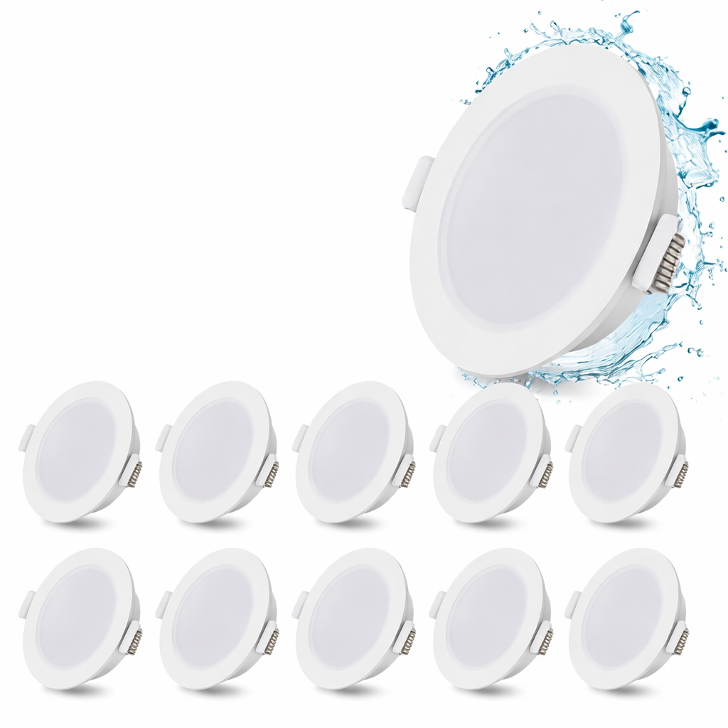 Gr4tec Dimmable 5W LED Recessed Ceiling Light 2700K Ultra‑Slim 400lm pack of 10