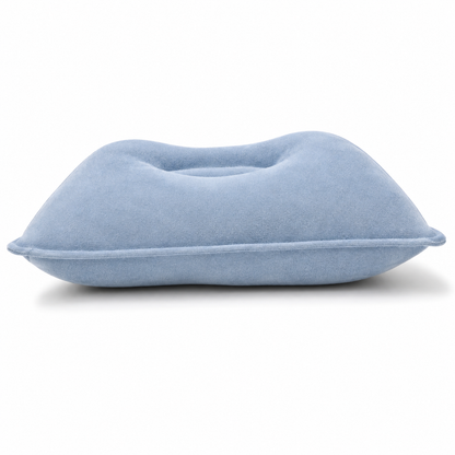 SANSIBAR Inflatable Rectangle Travel/Beach Pillow Soft Velvet Cover