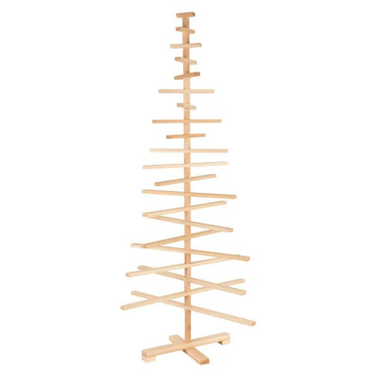 LIVARNO Home 100 cm Wooden Christmas Tree with 21 Rotating Branches