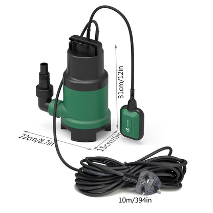 VOUNOT 750W Submersible Dirty Water Pump 14,000L/h 7m Depth