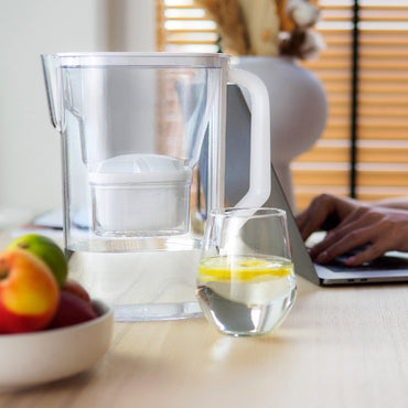 Wessper D3 Slim Aquamax Water Filter Pitcher - BPA-Free, White, Refrigerator Friendly