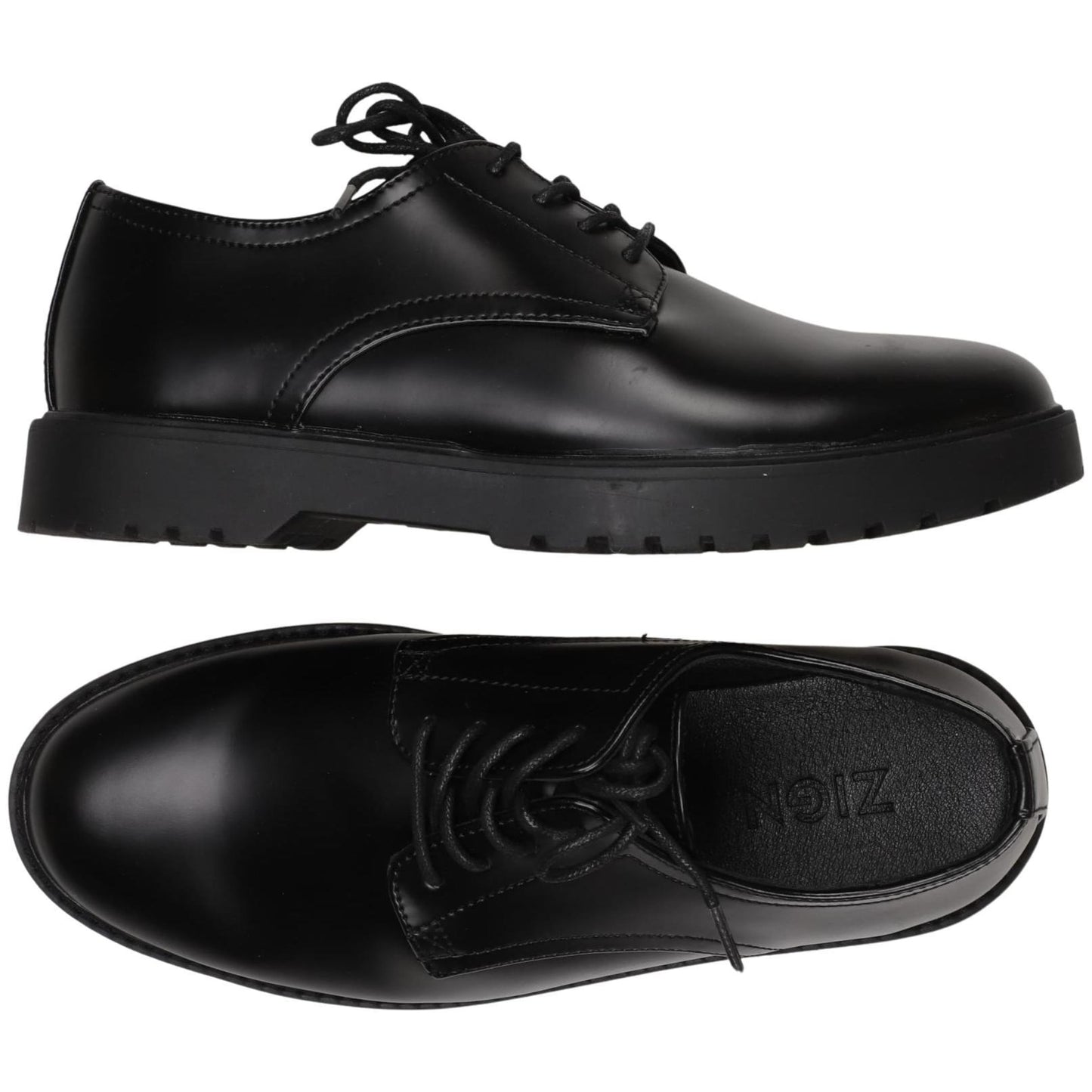Men's Classic Black Leather Loafers, Comfortable Slip-On Dress Shoes, Size 40
