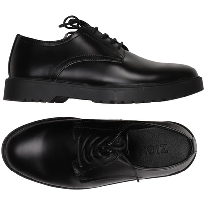 Men's Classic Black Leather Loafers, Comfortable Slip-On Dress Shoes, Size 40