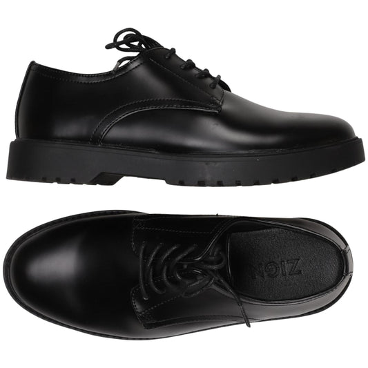 Men's Classic Black Leather Loafers, Comfortable Slip-On Dress Shoes, Size 40