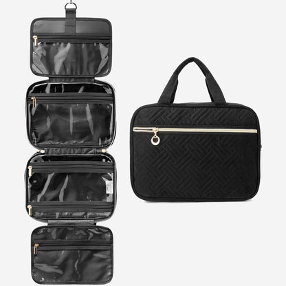 Hanging Toiletry Bag – Waterproof 4‑Compartment Travel Organizer